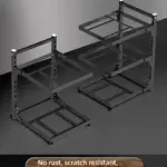 Durable anti-rust carbon steel kitchen pot rack.